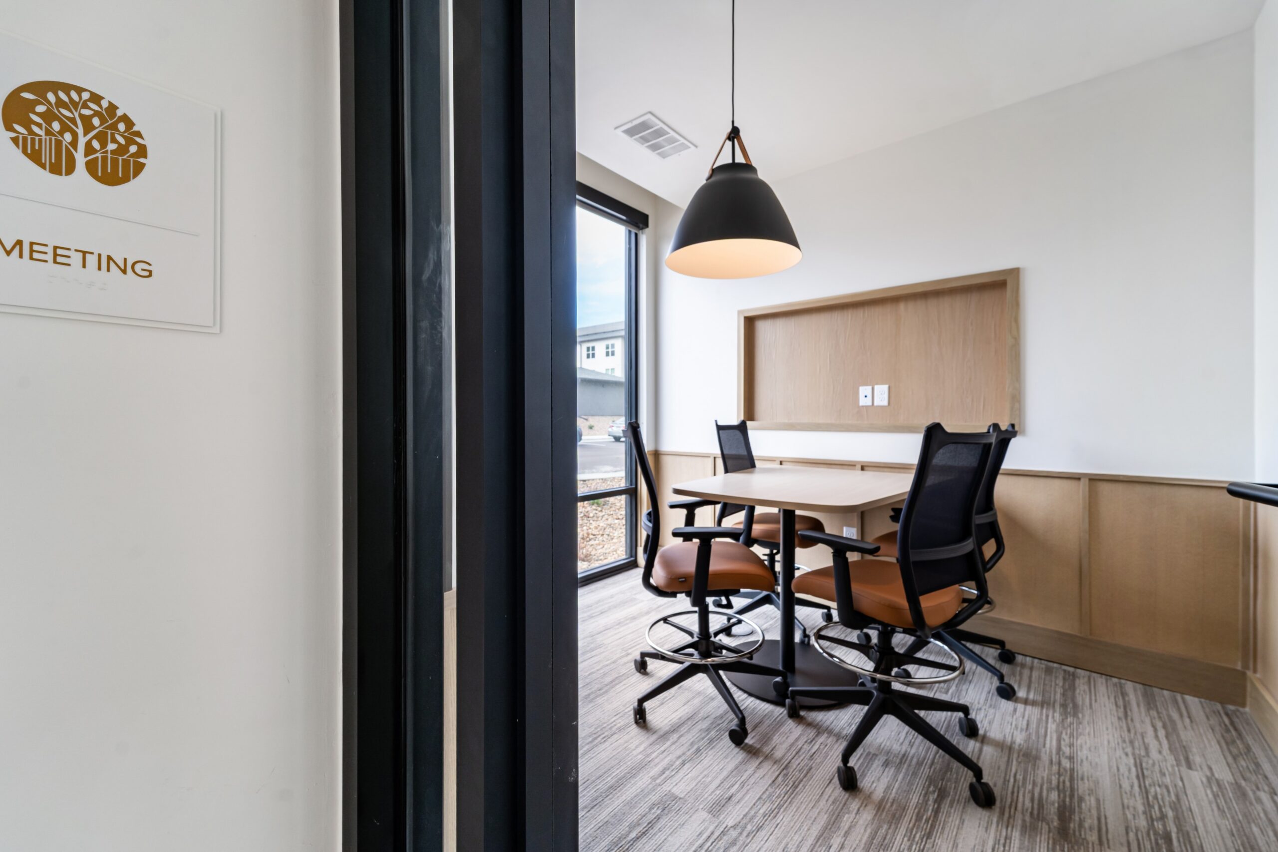 Meeting room in the coworking space at Banyan High Point